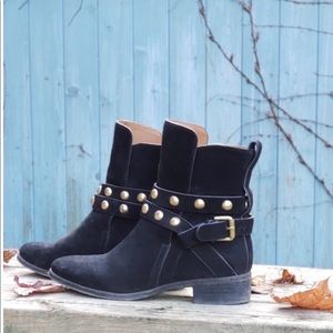 See by Chloe black suede booties
